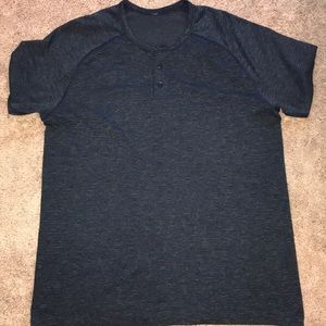 Blue with green strips lululemon shirt